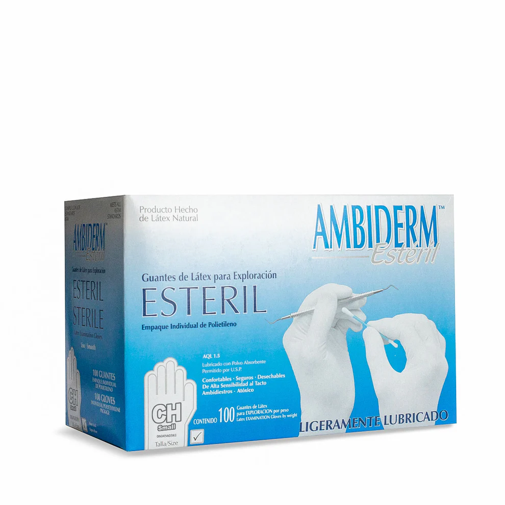 [A0639] Guante Estéril Ambiderm [Caja con 100] (Chico(a))