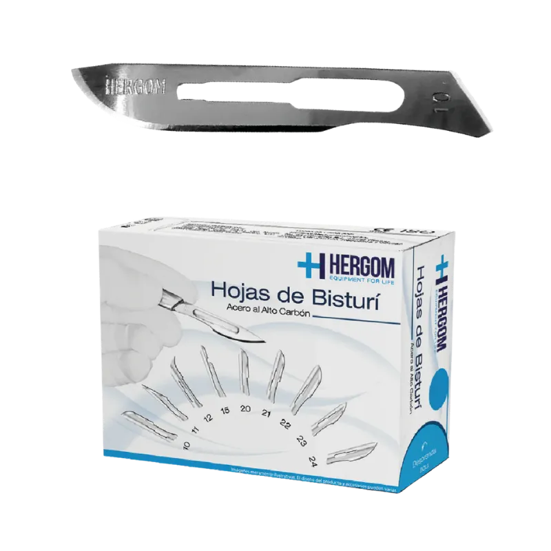 [H10] Navaja para Bisturí de Acero al Alto Carbón Hergom (#10)