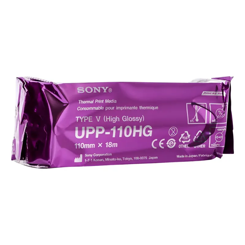 Papel Térmico Sony UPP-110HG Alto Brillo para Impresora Médica