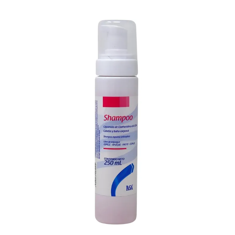 Shampoo Espuma Antiséptica de Gluconato de Clorhexidina