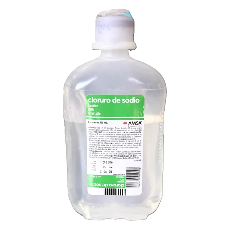 Solución CS Cloruro de Sodio 0.9% AMSA 250ml