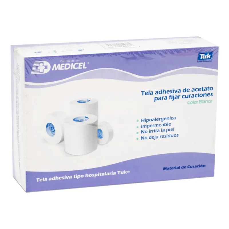 [A0377] Tela Adhesiva de Acetato TUK  [Caja] (1.25cmx10m)