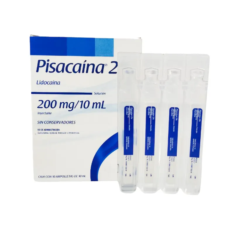 Lidocaína 2% Pisacaína 10ml