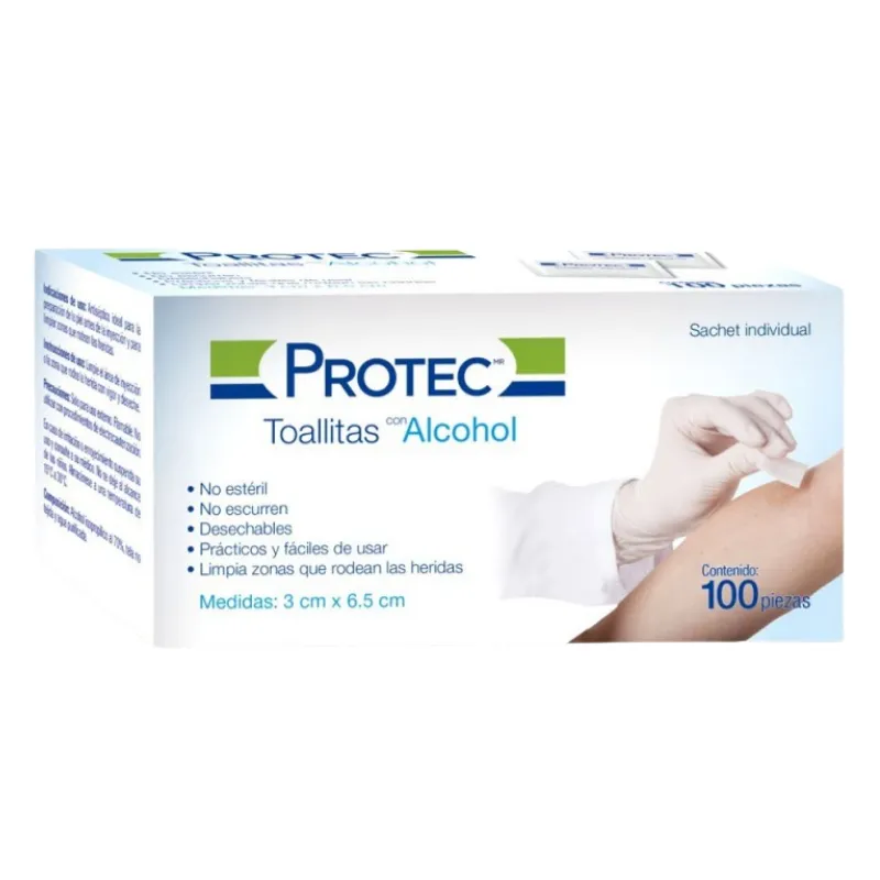 Toallitas con Alcohol Protec