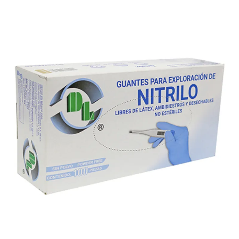 Guante de Nitrilo Azul DL No Estéril [Caja con 100] (Chico(a))