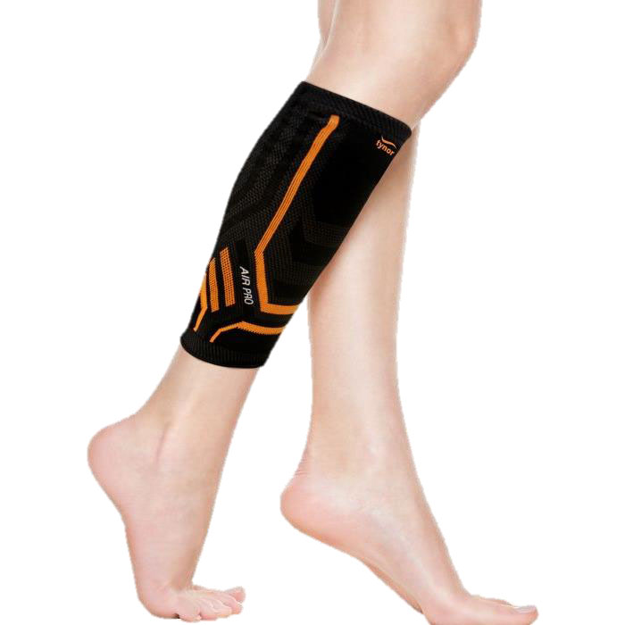 [702CHN] Espinillera y pantorrillera deportiva Tynor Air Pro [Par] (Naranja, Chico(a))